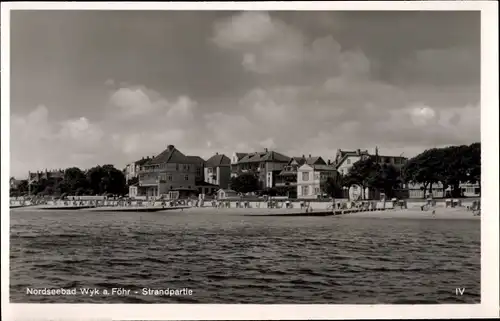 Ak Wyk auf Föhr Nordfriesland, Strandpartie