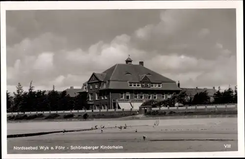 Ak Wyk auf Föhr Nordfriesland, Schöneberger Kinderheim