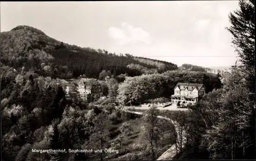 Ak Königswinter im Rhein Sieg Kreis, Fotografie d. Magarethenhof, Sophienhof und Ölberg