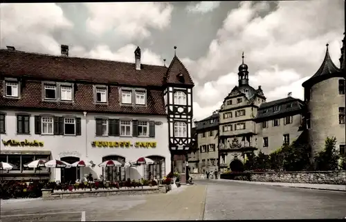 Ak Bad Mergentheim in Tauberfranken, Schlosscafe