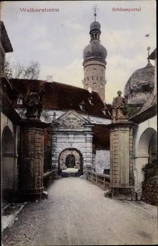 Ak Weikersheim in Tauberfranken Württemberg, Schlossportal