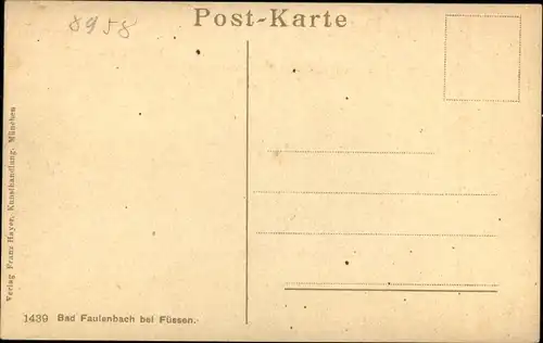 Ak Bad Faulenbach Füssen im Ostallgäu, Schlicke, Vilser Kögl, Rossberg