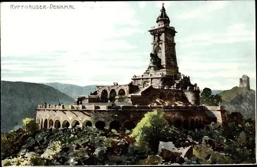 Ak Bad Frankenhausen Kyffhäuser, Blick zum Denkmal