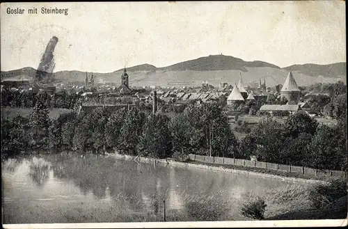 Ak Goslar am Harz, Ort mit Steinberg