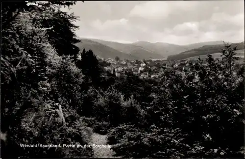 Ak Werdohl im Sauerland, Partie an der Borghelle