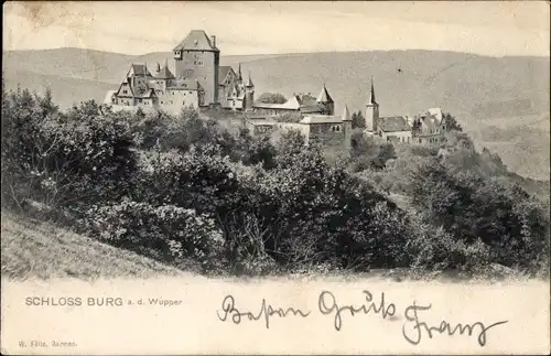 Ak Burg an der Wupper Solingen, Schloss Burg