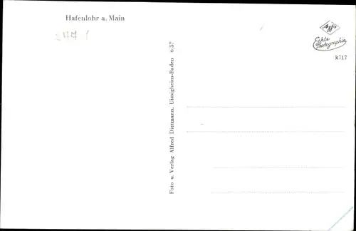 Ak Hafenlohr am Main Unterfranken, Gesamtansicht