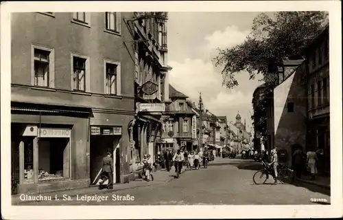 Ak Glauchau in Sachsen, Leipziger Straße