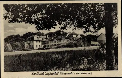 Ak Rüdesheim am Rhein in Hessen, Hotel Jagdschloss Niederwald