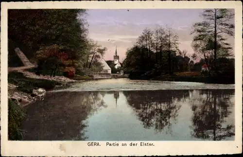 Ak Gera in Thüringen, Elsterpartie