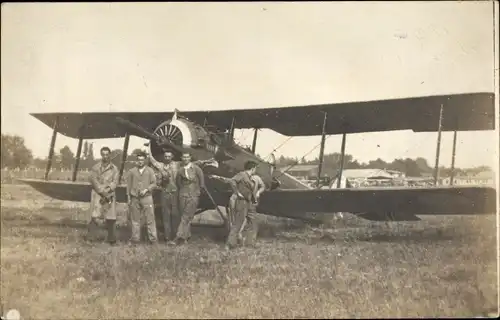 Foto Ak Französische Flugpioniere, Flugzeug