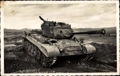 Foto Ak Französcher Panzer M47 Revalorise