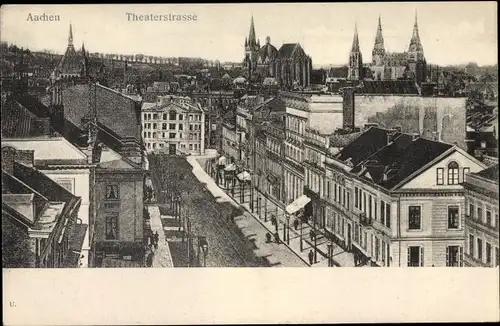 Ak Aachen, Theaterstraße