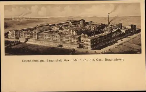 Ak Braunschweig in Niedersachsen, Eisenbahnsignal Bauanstalt Max Jüdel & Co AG