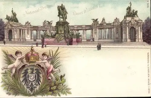 Ganzsachen Litho Berlin, Kaiser Wilhelm I. Nationaldenkmal, 100jh Geburtstagsfeier 1897