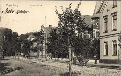 Ak Papenburg im Emsland, Bahnhofstraße