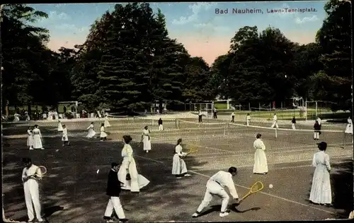 Ak Bad Nauheim in Hessen, Lawn Tennisplatz