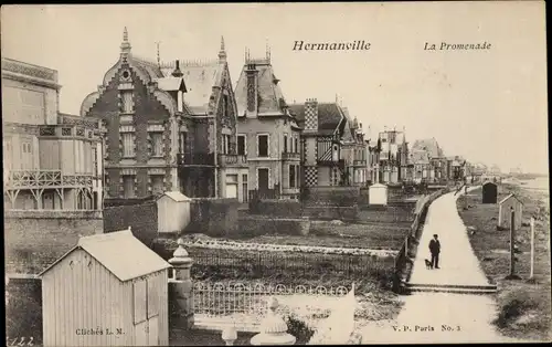 Ak Hermanville Calvados, La Promenade