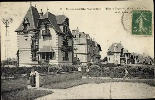 Ak Hermanville Calvados, Villa Logette et Orphee