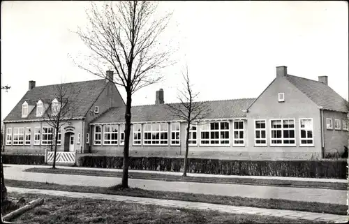 Ak Waskemeer Friesland Niederlande, W. Kroezeschool Chr. Mavo