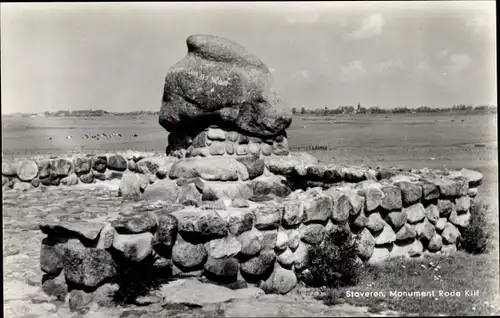 Ak Stavoren Friesland Niederlande, Monument Rode Klif