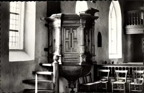 Ak Waaxens Friesland Niederlande, Interieur N. H. Kerk