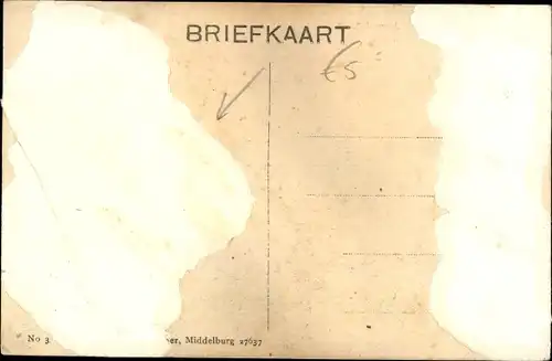 Ak Cuijk Nordbrabant, Watersnood 1920, De doorbraak van de Maasdijk