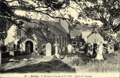 Ak Saint Brélade Jersey Kanalinseln, St. Brelade's Church