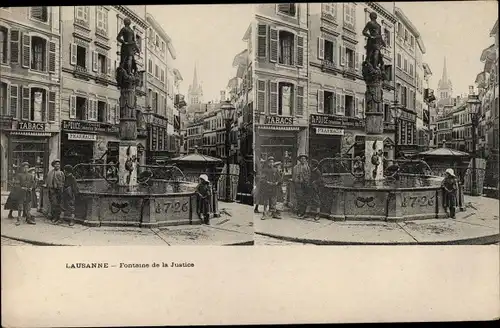 Stereo Ak Lausanne Kanton Waadt, Fontaine de la Justice
