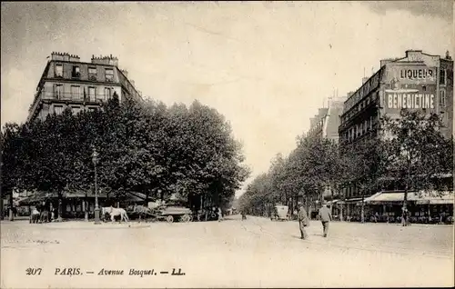 Ak Paris VII. Arrondissement Palais Bourbon, Avenue Bosquet