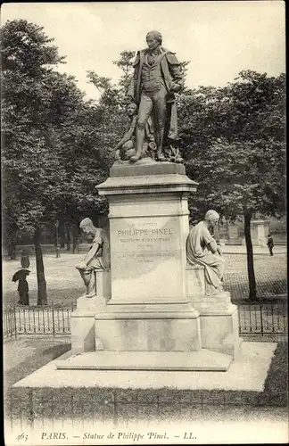 Paris XIII Gobelins, Square Marie Curie, Statue de Philippe Pinel