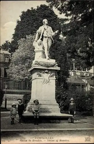 Ak Versailles Yvelines, Statue de Houdon