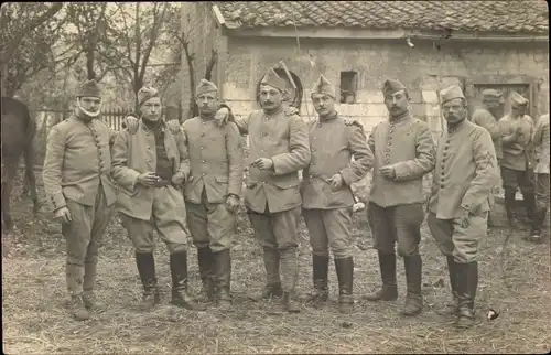 Foto Ak Französische Soldaten in Uniformen, Gruppenaufnahme, I WK