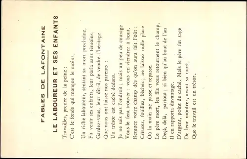 Künstler Ak Doré, Gustave, Fables de Lafontaine, Le Laboureur et ses Enfants