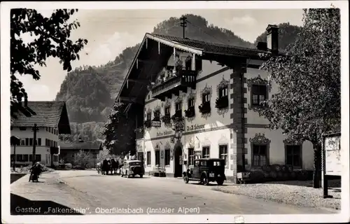 Ak Oberflintsbach Flintsbach am Inn Oberbayern, Gasthof Falkenstein