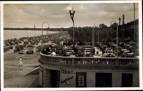 Ak Ostseebad Timmendorfer Strand, Terrasse der Strandhalle