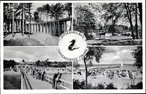 Ak Ostseebad Timmendorfer Strand, Landungsbrücke, Strand