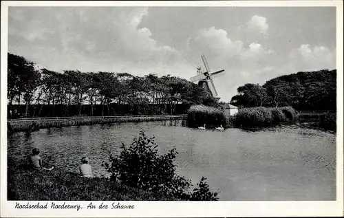 Ak Nordseebad Norderney Niedersachsen, Partie an der Schanze