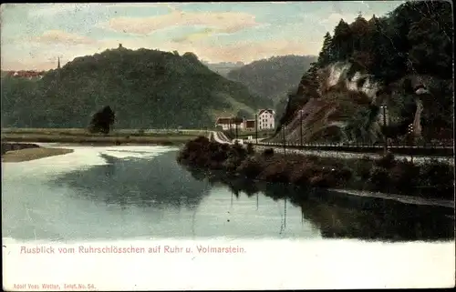 Ak Volmarstein Wetter an der Ruhr, Gasthof Wehberg, Ruhrpartie