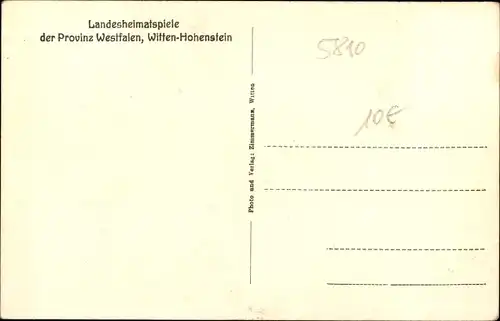 Ak Witten im Ennepe Ruhr Kreis, Edelhof des Freiherrn von Attinghausen, Landesheimatspiele