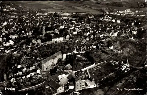 Ak Fritzlar in Hessen, Luftaufnahme