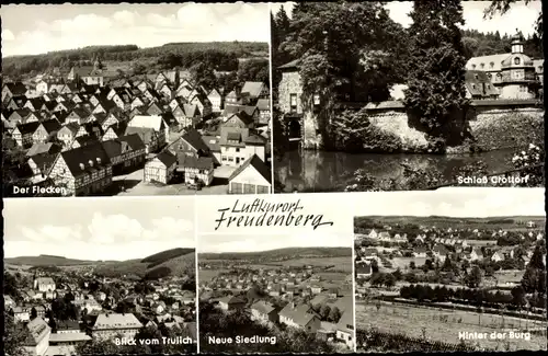 Ak Freudenberg im Siegerland, der Flecken, Schloss Crottorf, Blick vom Trulich, Hinter der Burg