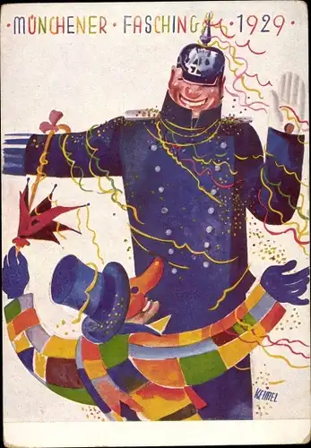 Künstler Ak Keimel Münchner Fasching 1929, Narhalla