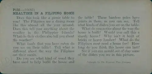 Stereo Ak Philippinen, Mealtime in a Filipino Home