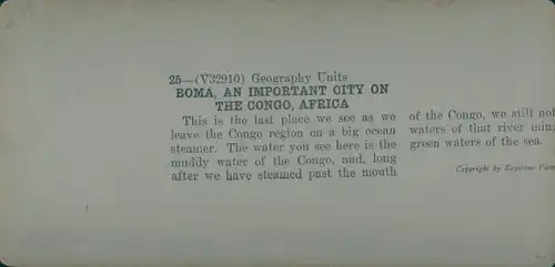 Stereo Ak Boma DR Kongo Zaire, An important city on the Congo