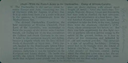 Stereo Ak With the French Army in the Dardanelles, Camp Chasseurs d'Afrique, Algerien