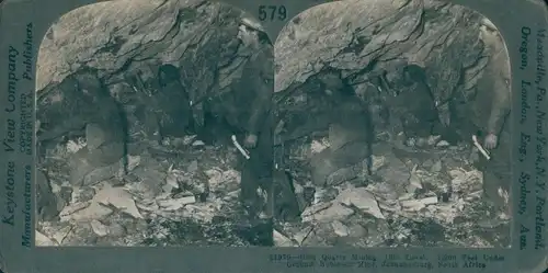 Stereo Ak Johannesburg Südafrika, Gold Quartz Mining