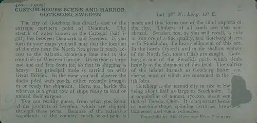 Stereo Ak Göteborg Schweden, Custom House scene and Harbor, Hafen, Zollhaus