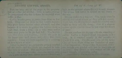 Stereo Ak São Paulo Brasilien, Drying Coffee in the Sun