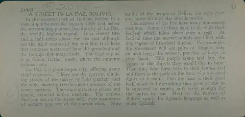 Stereo Ak La Paz Bolivien, A Street, Straßenszene